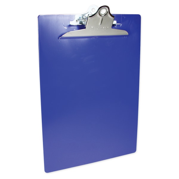 Saunders 21602 1 in. Clip Capacity 8.5 in. x 11 in. Recycled Plastic Clipboard With Ruler Edge - Blue 