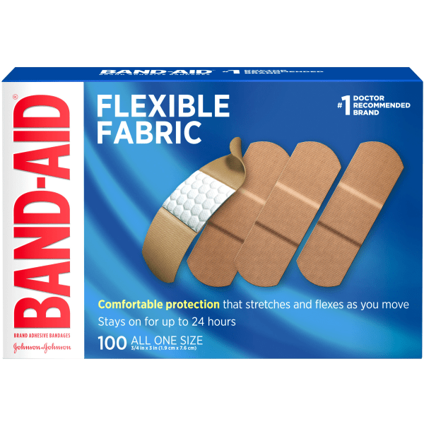 UPC 381370044345 product image for BAND-AID� Brand Flexible Fabric Bandages All One Size, 100 Count | upcitemdb.com