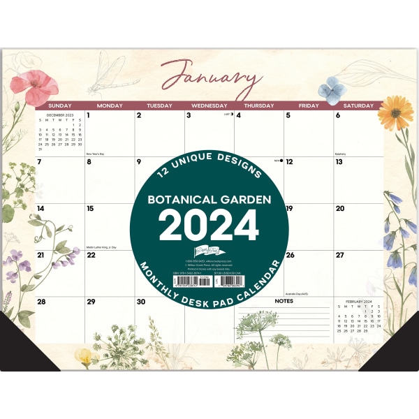 Willow Creek Press  Botanical 22x17 Large Desk Pad