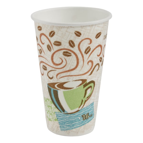 Dixie® PerfecTouch® (5356CD) 16 oz. Insulated Paper Hot Coffee Cup by GP PRO (Georgia-Pacific)  Coffee Haze  1 000 Count (50 Cups Per Sleeve  20 Sleeves Per Case)