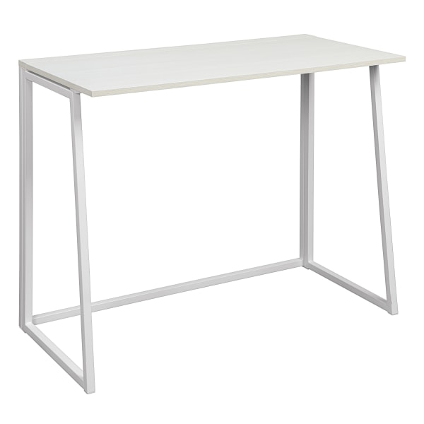 Office Star Contempo 36W Tool-less Folding Desk, White Oak/White - CNT361FD-WK - Furniture Bring your work on the go thanks to the Office Sta sku CNT361FD-WK