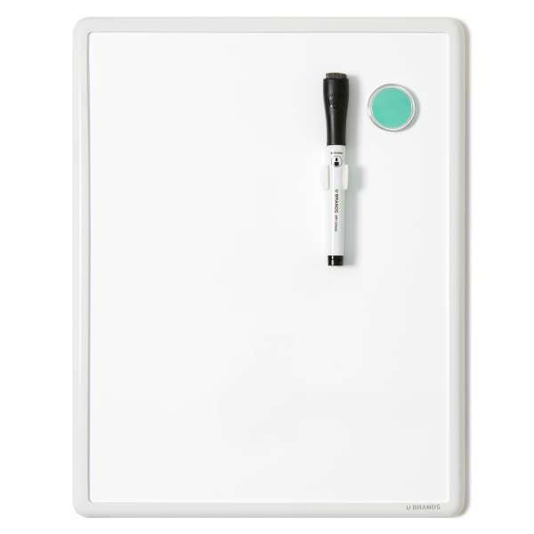 U Brands Magnetic Unframed Dry-Erase Whiteboard, 11 x 14, White Aluminum Frame