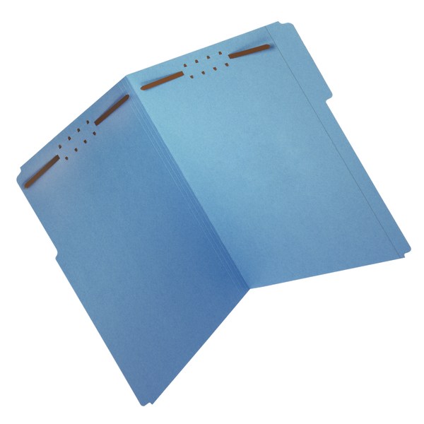 Office Depot® Brand Color Fastener File Folders, Letter Size, Blue