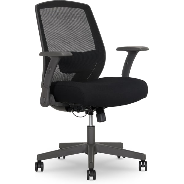 Serta® SitTrue™ Rayne Ergonomic Mesh/Fabric Mid-Back Task Chair, Black