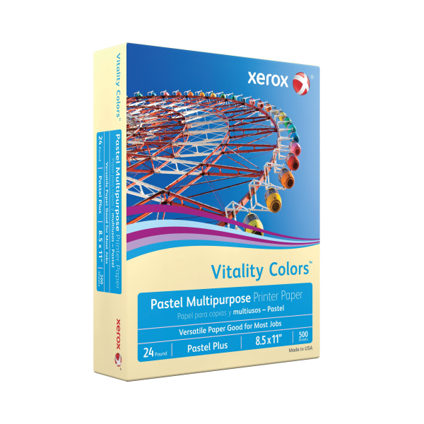 Xerox® Vitality Colors™ Pastel Plus MultiUse Printer Paper, Letter
