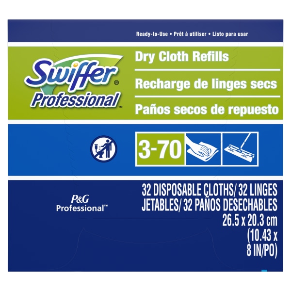 Swiffer Professional Regular Dry Cloth Sweeping Pad Refills for Swiffer Sweeper 32 Refills per Box
