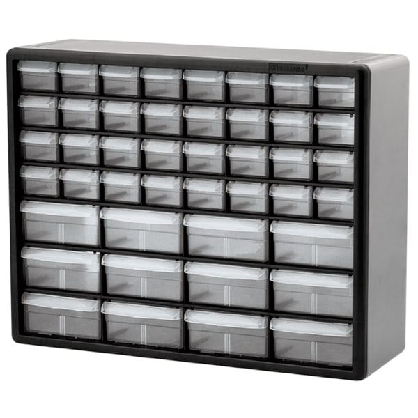 Akro-Mils 44 Drawer Plastic Cabinet Storage Organizer with Drawers for Hardware  Small Parts  Craft Supplies  Black