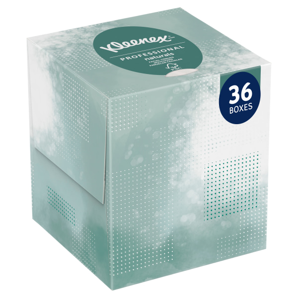 Kleenex Naturals Facial Tissue, 2-Ply, White, 95/Box -KCC21272