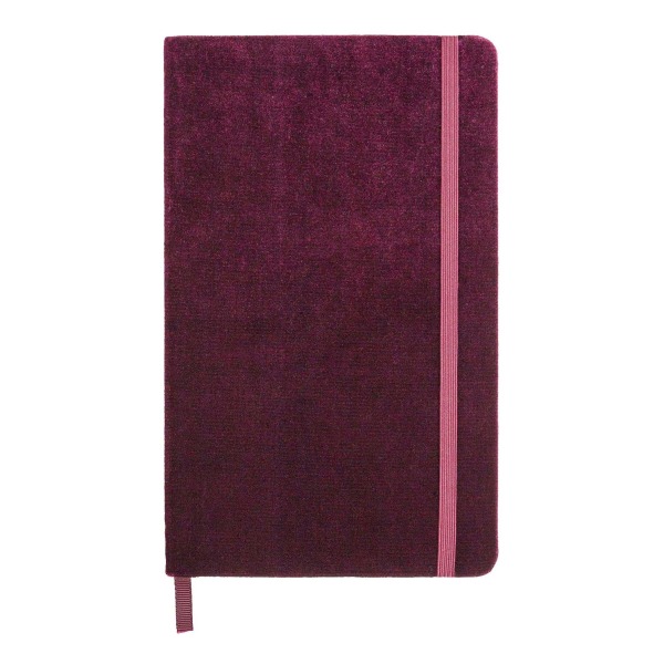 U Brands Fashion Journal With Porous Pen, 8-1/4 x 5, College Ruled, 192 Pages (96 Sheets), Velvet Maroon