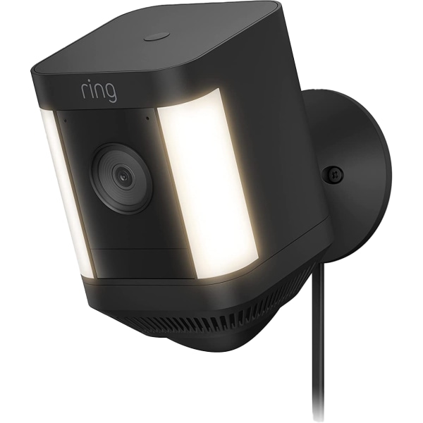 Ring Spotlight Cam Plus Plug-In, 4.96""H x 2.72""W x 2.99""D, Black -  B09J6BCPHG