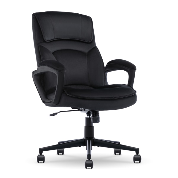 Serta® Comfort Classic Ergonomic Fabric High-Back Executive Office Chair, Black