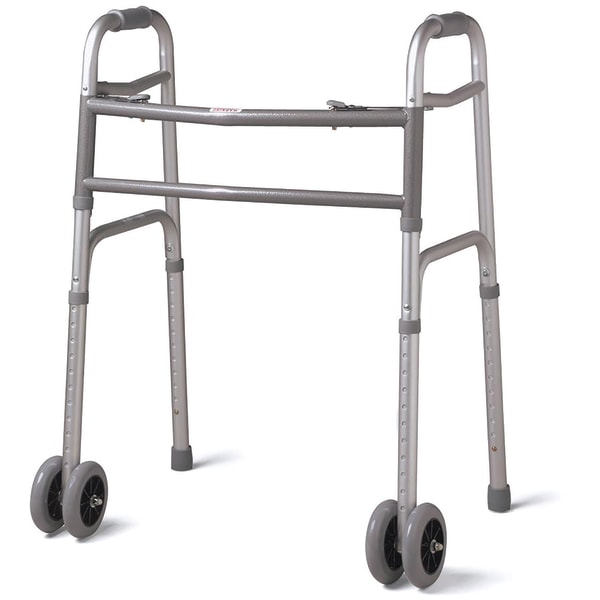 Photos - Other Bathroom Accessories Medline Guardian Bariatric Folding Walker, 5" Wheels, Gray MDS86410XWW 