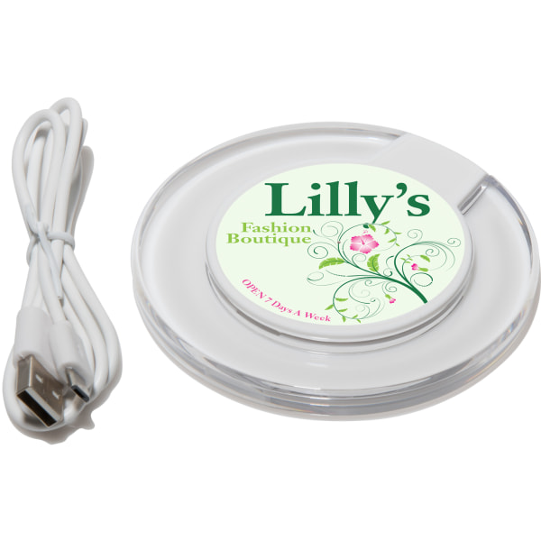 Custom Full Color Round Wireless Charger 4 x 4