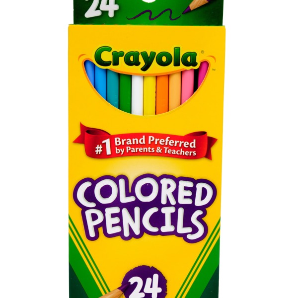 Color Pencils, Assorted Colors, Box Of 24 Color Pencils