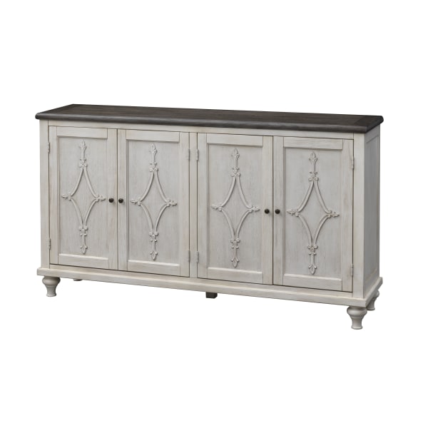 Photos - Mount/Stand Coast to Coast Foster 4-Door Wood Sideboard Credenza Cabinet, 38"H x 66"W x 16"D, St. Claire Cream 36533