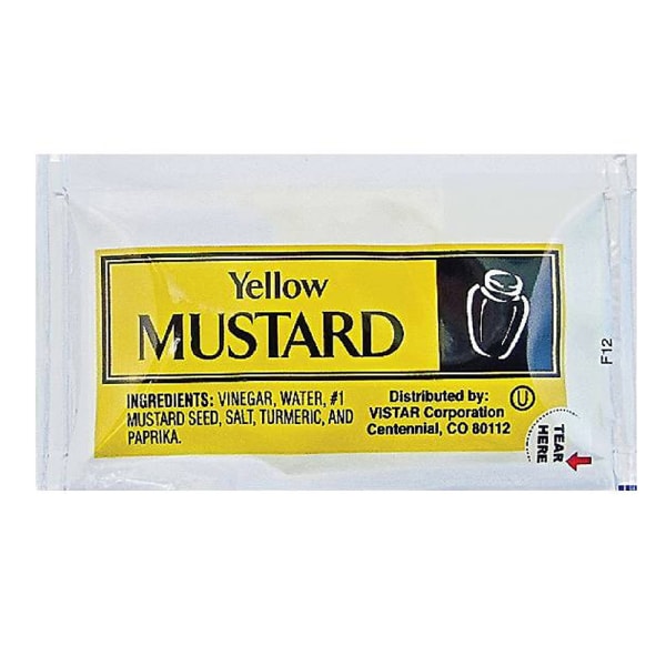 Condiment Packets Mustard 0.16 oz Packet 200/Carton