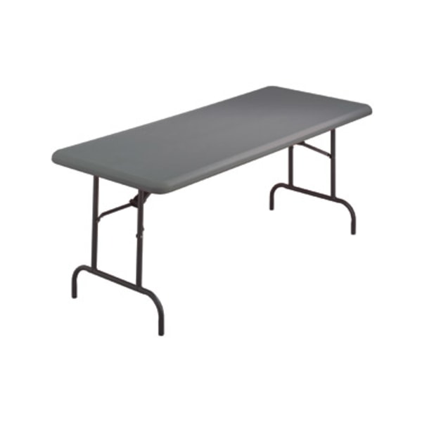 Iceberg Indestruc-Tables Too 1200 Series Folding Table, Rectangular, Charcoal -  65227
