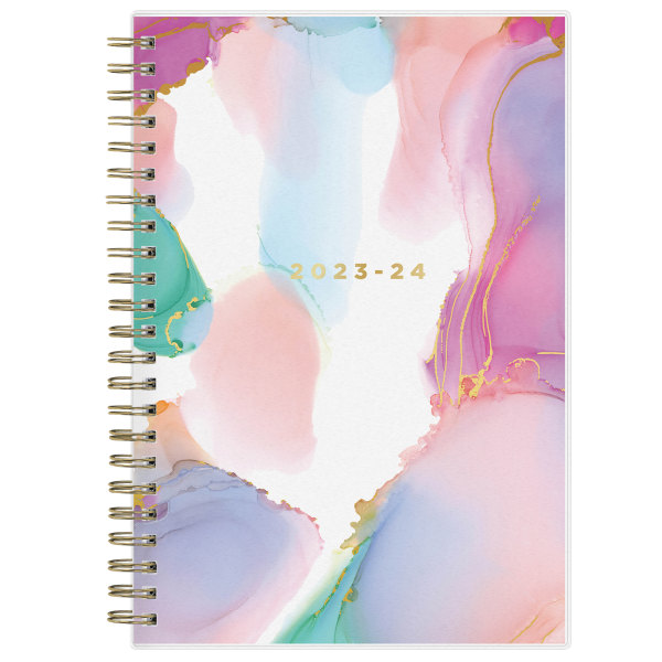 2023-2024 Blue Sky� Ashley G Frosted Polypropylene Weekly/Monthly Academic Planner, 5" x 8", Multicolor Smoke, July 2023 to June 2024, 133682-A