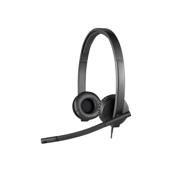 Logitech H570e Stereo Wired Headset with Noise-Cancelling Microphone - Black