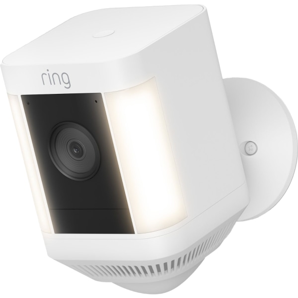 Ring Spotlight Cam Plus Outdoor/Indoor 1080p Wireless Battery Surveillance Camera - White