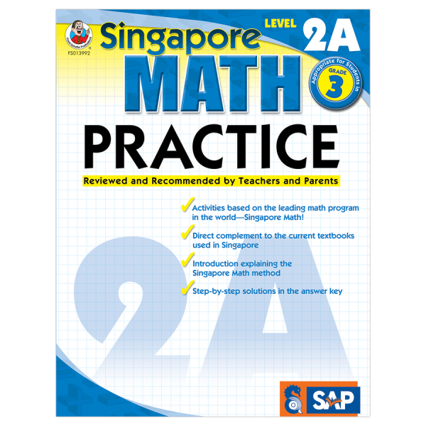UPC 017257139926 product image for Carson-Dellosa Singapore Math Practice, Level 2A, Grade 3 | upcitemdb.com
