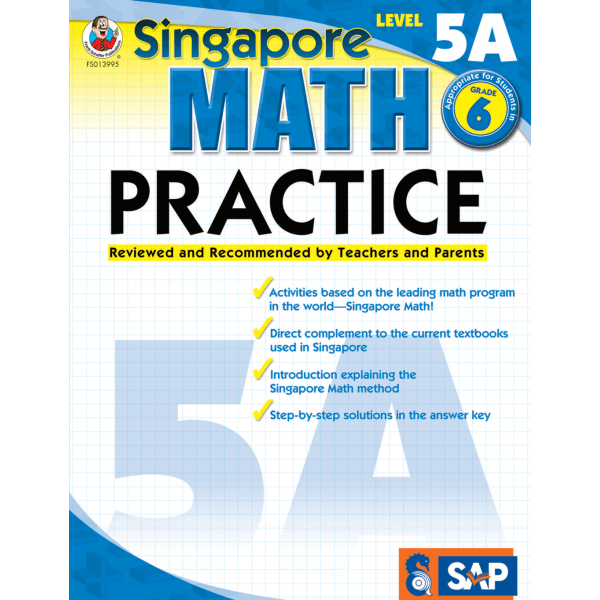 Common Core Math Practice Workbook, Math Level 5A, Grade 6 -  Carson Dellosa Education, 0768239958