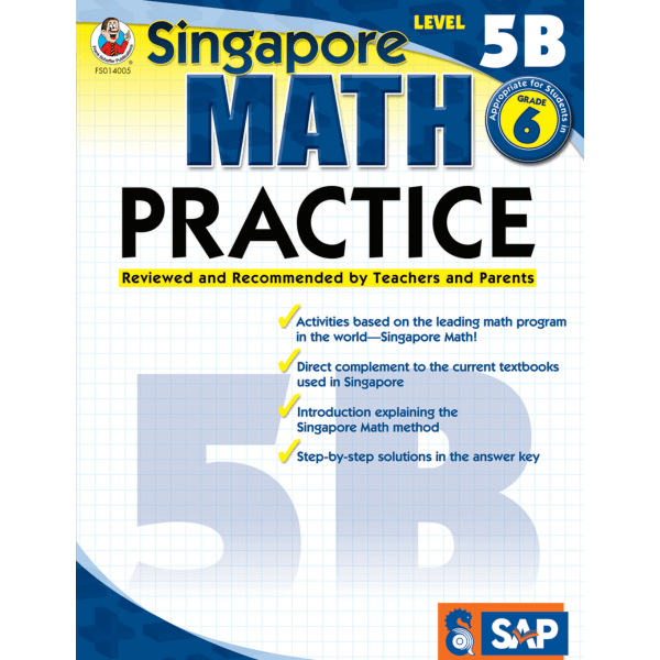 Common Core Math Practice Workbook, Math Level 5B, Grade 6 -  Carson Dellosa Education, 0768240050