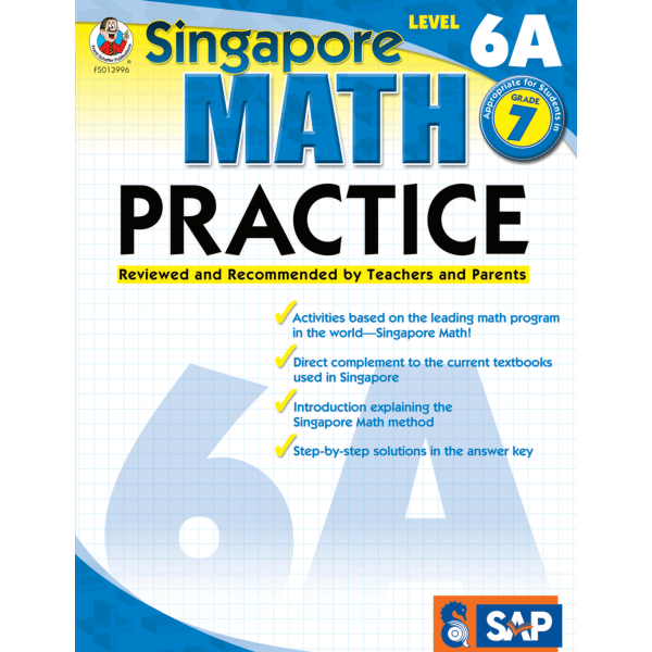 Common Core Math Practice Workbook, Math Level 6A, Grade 7 -  Carson Dellosa Education, 0768239966