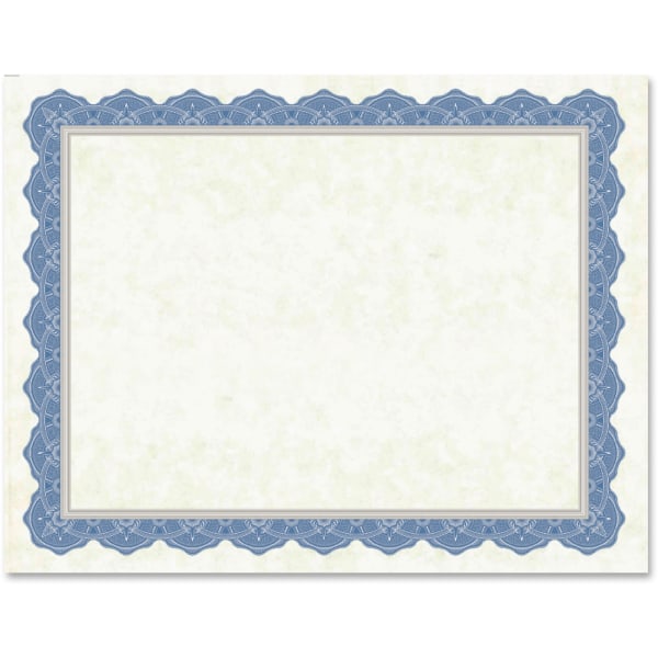 UPC 071064478494 product image for Geographics Drama Blue Border Blank Certificates - 8.5