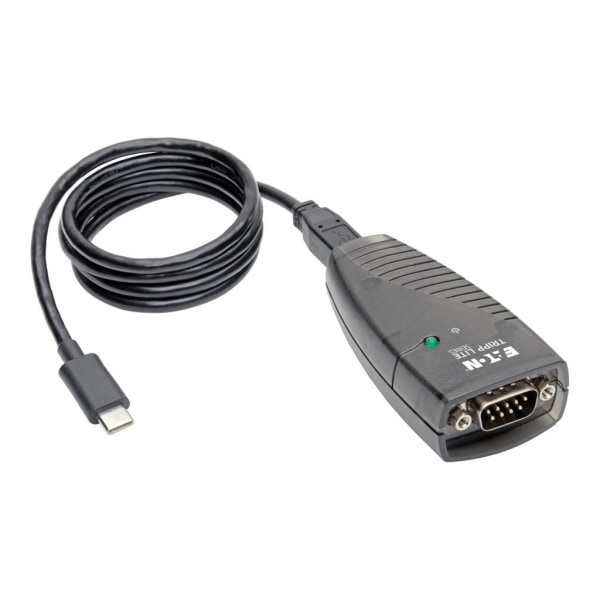 Tripp Lite USB-C to Serial Adapter (DB9) - Keyspan, High-Speed (M/M), Detachable Cable, TAA - Serial adapter - USB - RS-232 x 1 - black - TAA Complian
