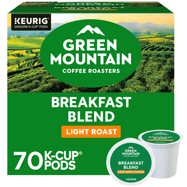 Green Mountain Breakfast Blend Coffee Keurig K-Cup Pods, Light Roast, 70/Box (5000373741) | Quill