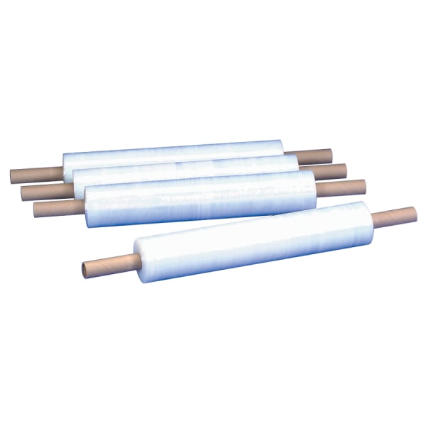 Partners Brand Cast Hand Stretch Film With Extended Cores 90 Gauge 30 x 1000 Pack Of 4