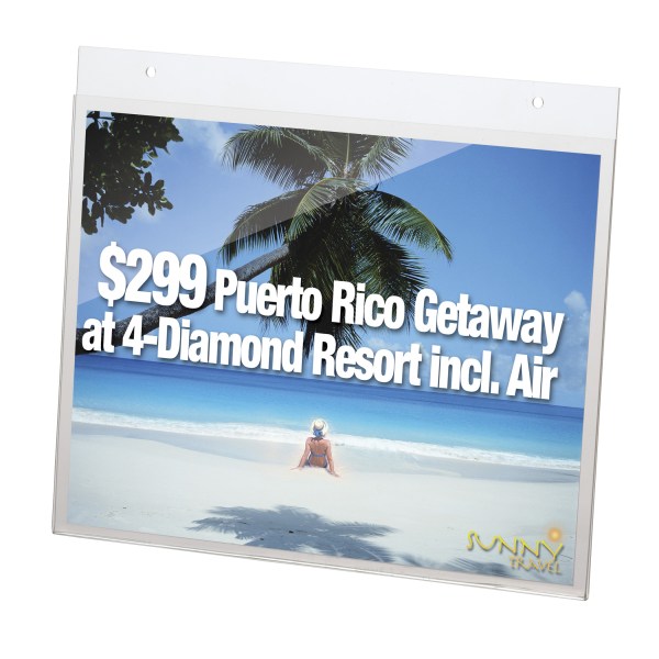 Officemate Plastic Sign Holders, Horizontal, 11 x 8 1/2, Clear, Pack Of 6 - 23061 - Office Supplies Showing off your newest promotional materials can  sku 23061