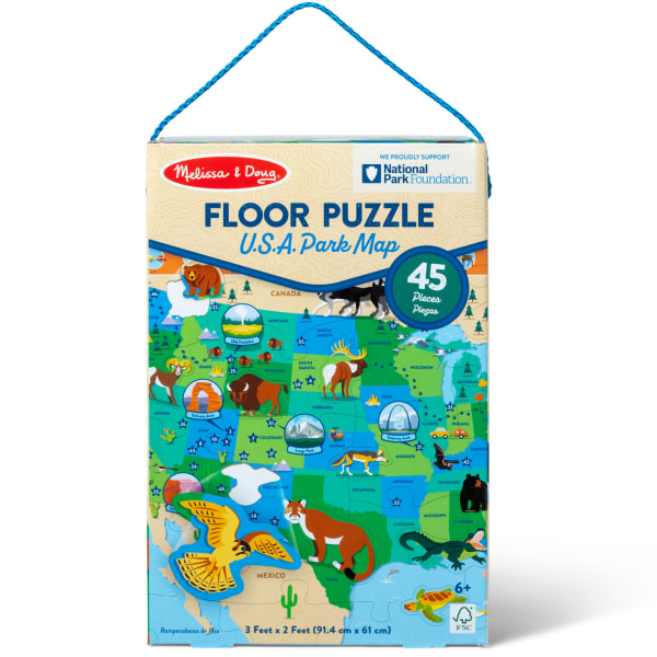 UPC 000772309141 product image for Melissa & Doug National Parks Floor Puzzle U.S.A. Park Map | upcitemdb.com