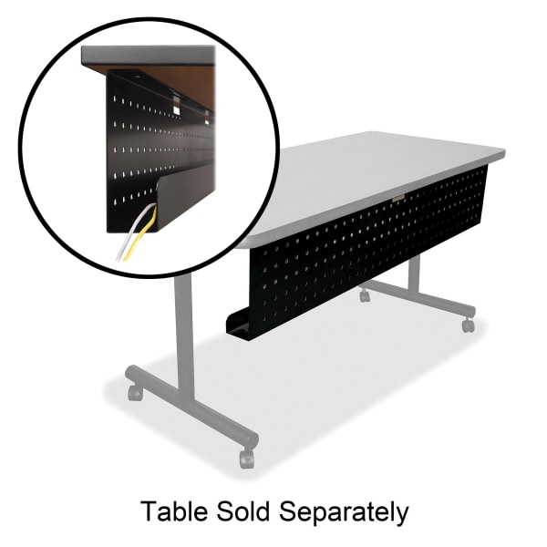 Lorell� Rectangular Training Table Modesty Panel, For 72"W Table, Black