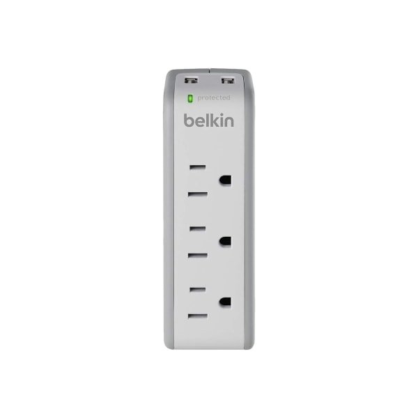 Belkin SurgePlus Swivel Charger - Surge protector - output connectors: 3 - white