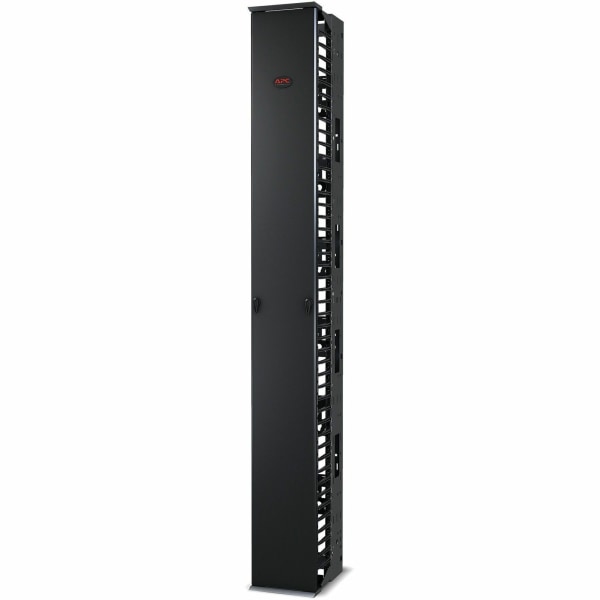 Photos - Cable (video, audio, USB) APC Performance, Vertical Cable Manager for 2 & 4 Post Racks, 84"H x 10"W, Single Sided with Door Cable Manager Black 