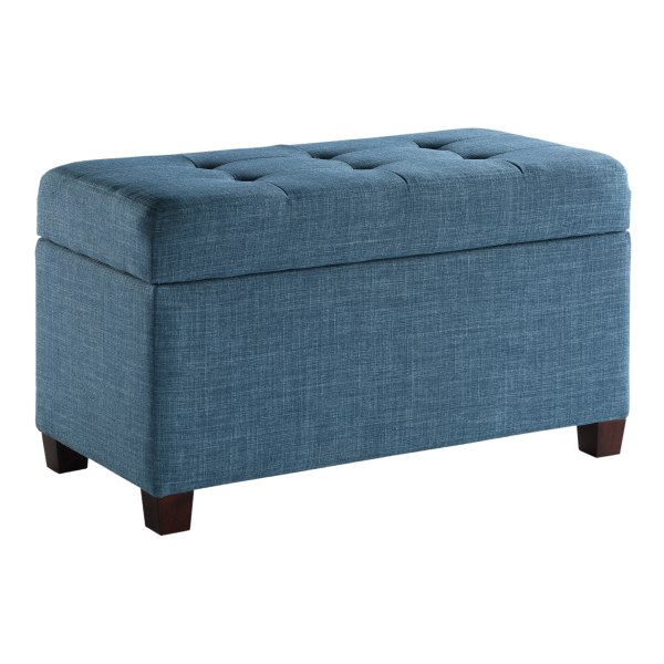 Office Star Metro Storage Ottoman, Blue - MET804-M21 - Furniture Keep your space organized with an Office Star Metr sku MET804-M21