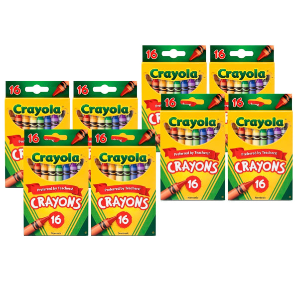 UPC 194629003402 product image for Crayola Crayons, Regular Size, Assorted Colors, 16 Crayons Per Box, Set Of 8 Box | upcitemdb.com