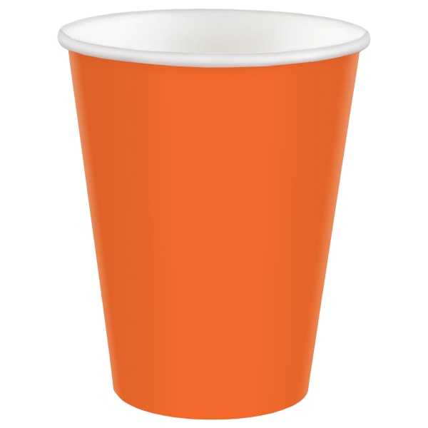 UPC 048419038184 product image for Amscan 68015 Solid Paper Cups, 9 Oz, Orange Peel, 20 Cups Per Pack, Case Of 6 Pa | upcitemdb.com