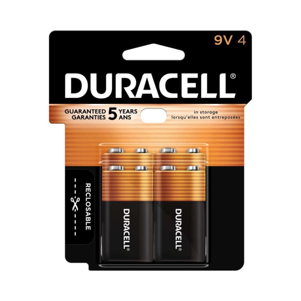 Duracell CopperTop Alkaline  9V Batteries  8 Count (2 X 4 Packs)