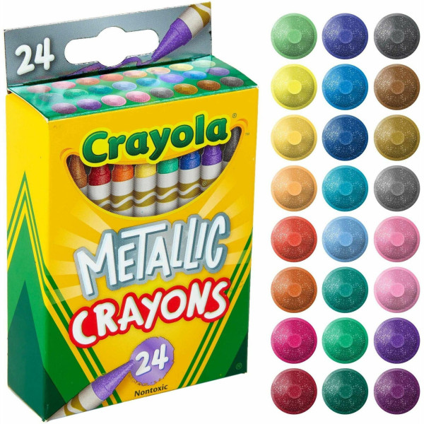 UPC 071662088156 product image for Crayola® Metallic Crayons, Pack Of 24 Crayons | upcitemdb.com