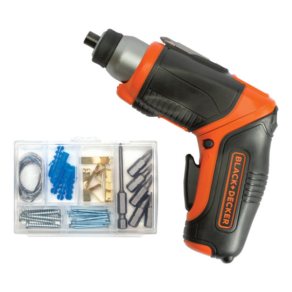 Black & Decker 4V MAX Lithium Pivot Screwdriver with Accessories - Driver Drill - Cordless - Lithium Ion (Li-Ion)