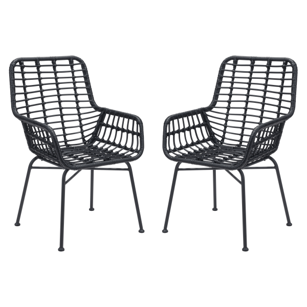Zuo Modern Lyon Dining Chairs, Black, Set Of 2 Chairs -  703942