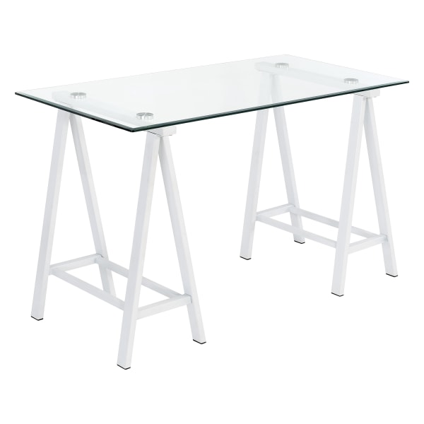 Office Star Middleton 47W Desk, Clear/White
