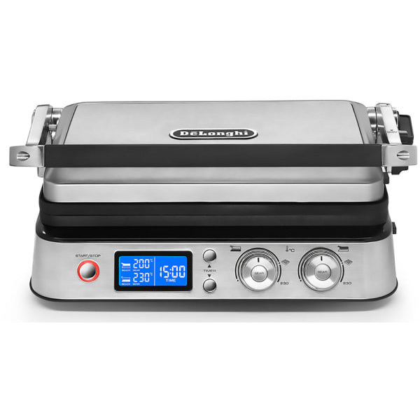 DeLonghi Livenza Electric AllDay Grill With FlexPress System Stainless Steel