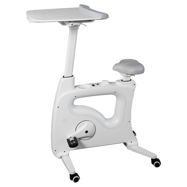 Desk Exercise Bike With Notebook Tray, White - FlexiSpot V9