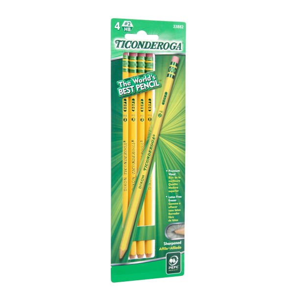 UPC 072067338822 product image for Ticonderoga� Woodcase Pencils, #2 Lead, Soft, Pack of 4 | upcitemdb.com