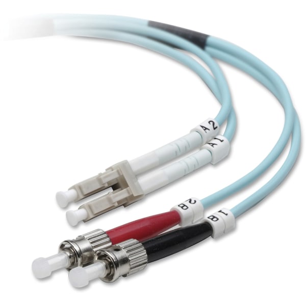 Belkin Fiber Optic Duplex Patch Cable - LC Male - ST Male - 32.81ft - Aqua -  F2F402L0-10M-G