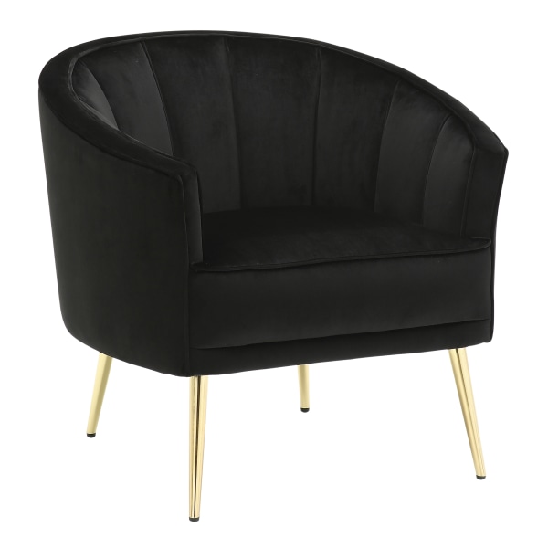 LumiSource Tania Accent Chair, Gold/Black -  CHR-TANIA AU+BK